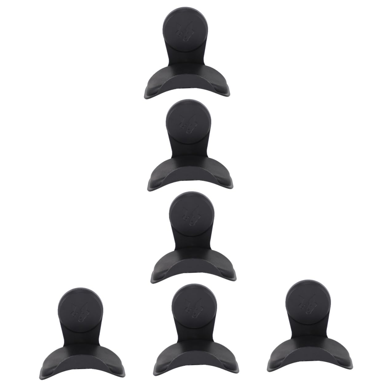 6-Pack Angoily Headphone Hangers - Wall Mount & Under Desk Headset Stand Hooks for Gaming, Office & Home Organization (Black) - Perfect for Gamers, Work from Home & Headphone Storage Solutions