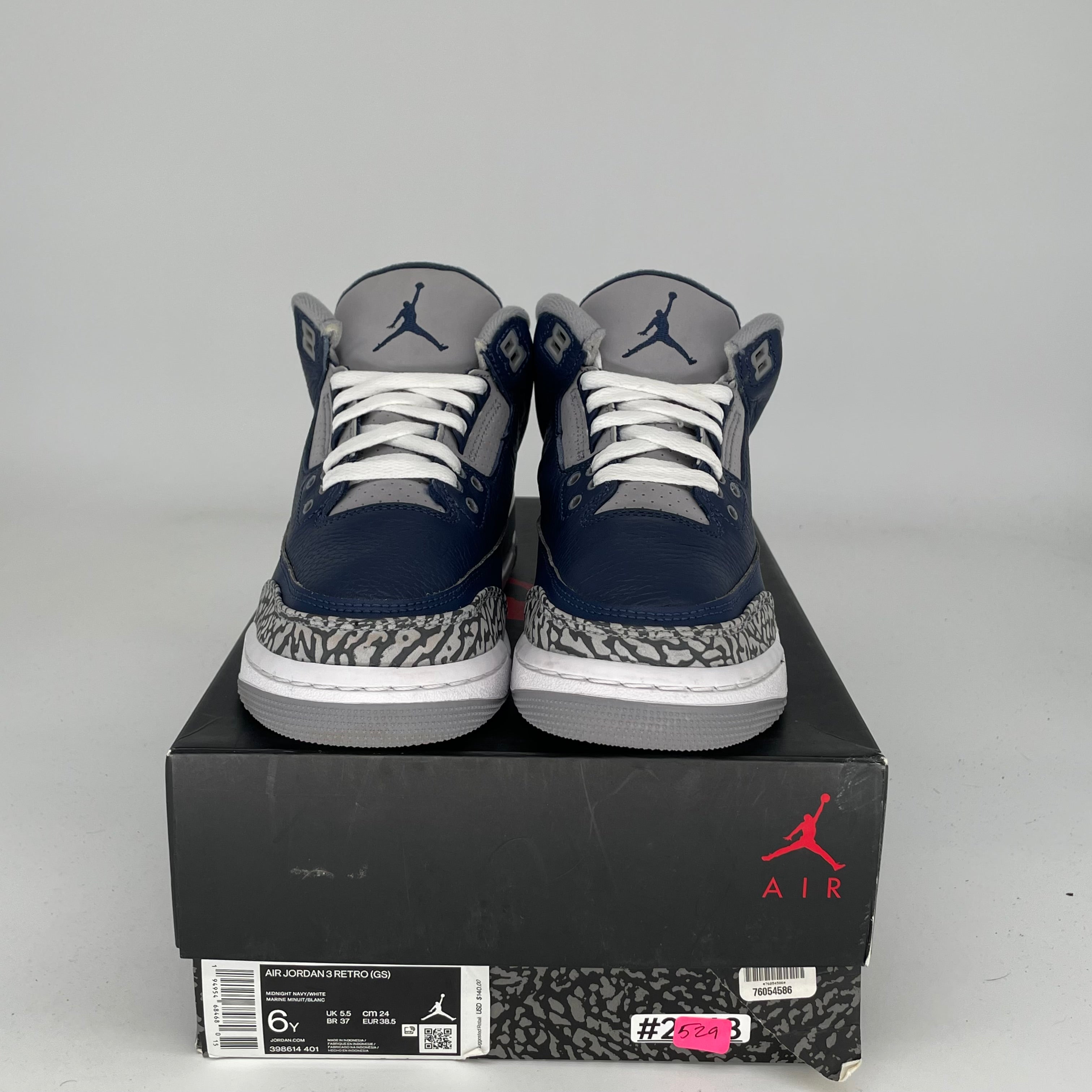 Air Jordan 3 Retro Georgetown Sneakers - Size 6Y (398614-401) - Men's Basketball Shoes for Court & Casual Wear