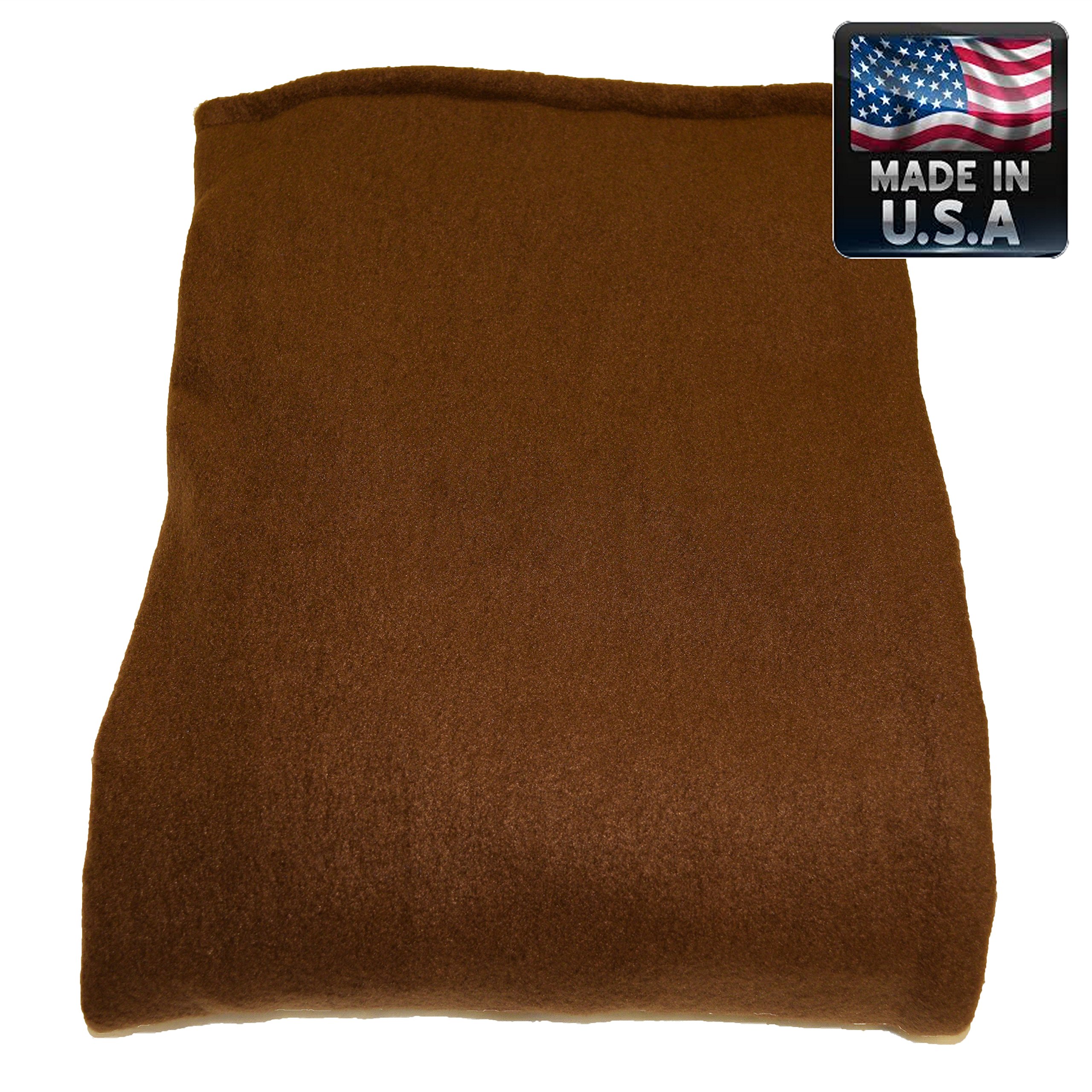 Melissa's Weighted Blankets 9lbs for Kids & Teens | USA-Made Brown Fleece & Flannel | 27 Sizes & Weights | Medium 62