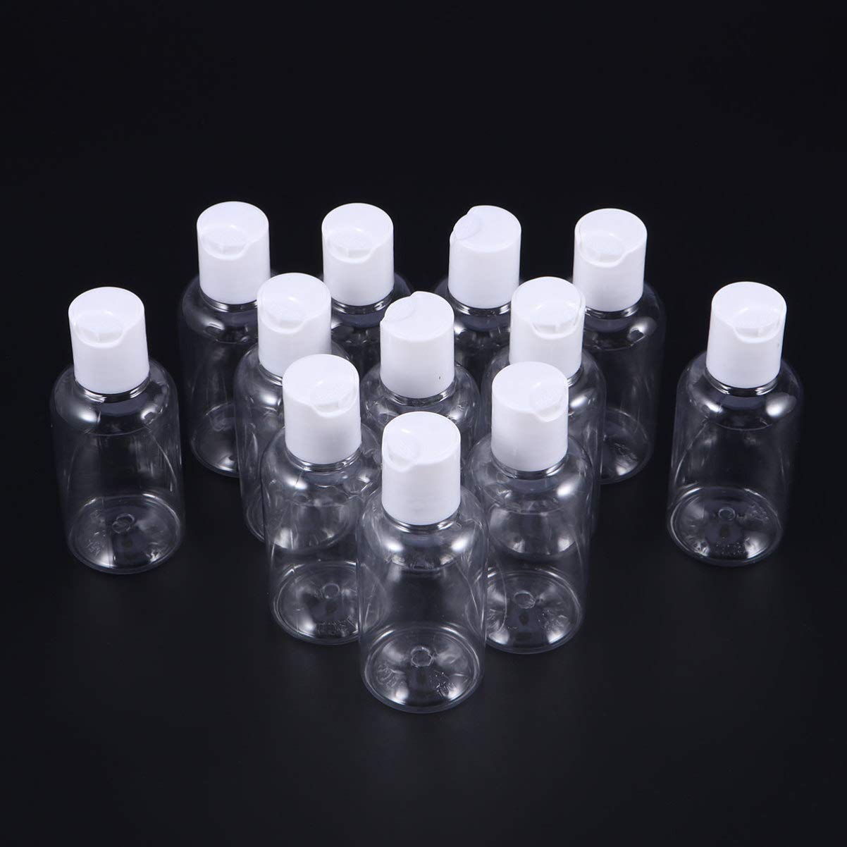 HEALLILY 24-Piece Travel Spray Bottle Set - Refillable Leak-Proof Toiletry Containers for Shampoo, Lotion & Hand Soap - Mini White Flip Top Bottles Perfect for Air Travel, Gym & Camping Essentials