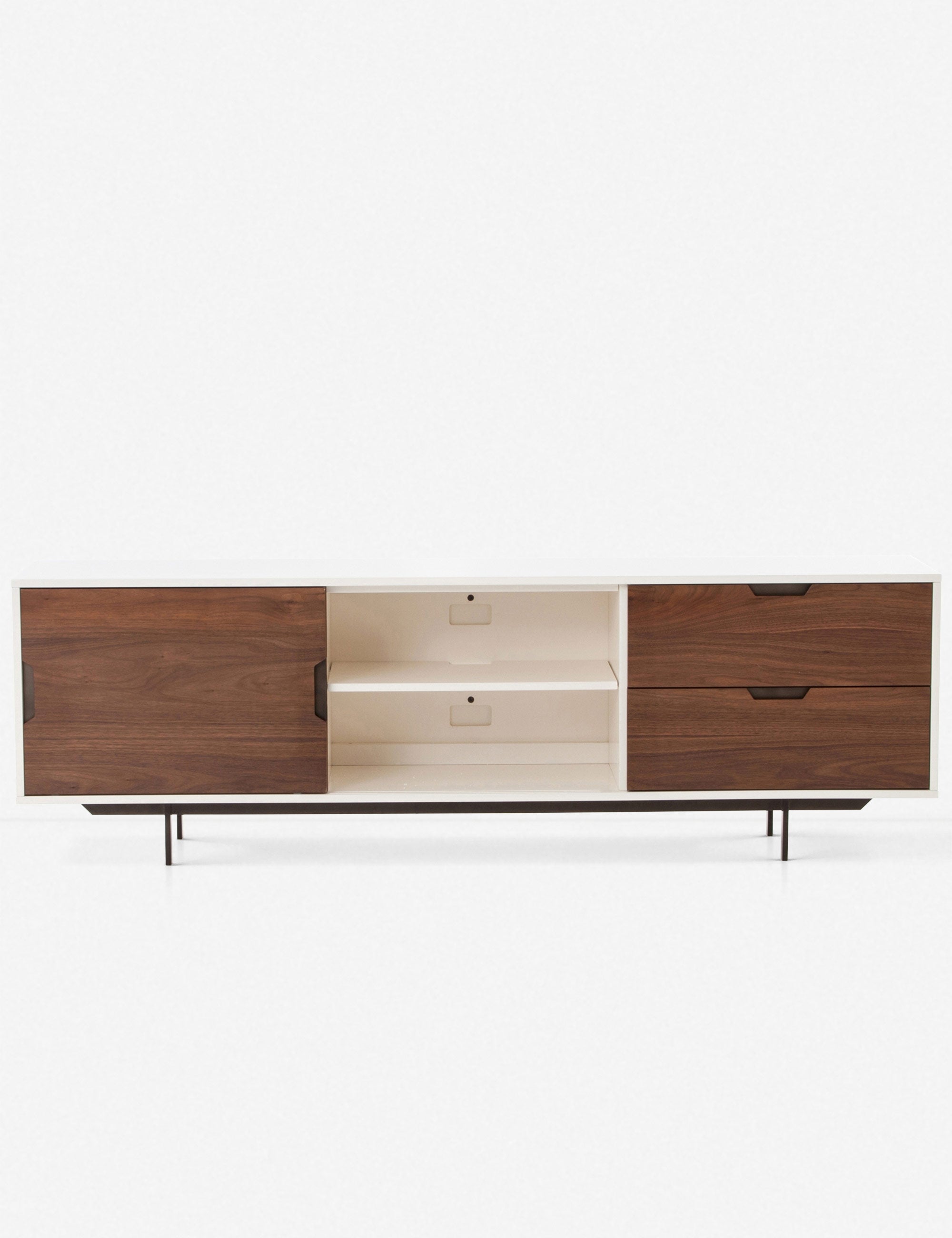 Modern Cordelle Media Console with Storage - Wooden TV Stand for Living Room, Bedroom & Home Theater - Perfect for Organizing Electronics, Gaming Consoles & Streaming Devices