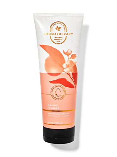 Bath and Body Works Aromatherapy Body Wash - Orange & Ginger Scent with Shea & Cocoa Butter, Moisturizing Shower Gel, 10 oz | Stress Relief & Relaxation for Bath Time or Morning Shower