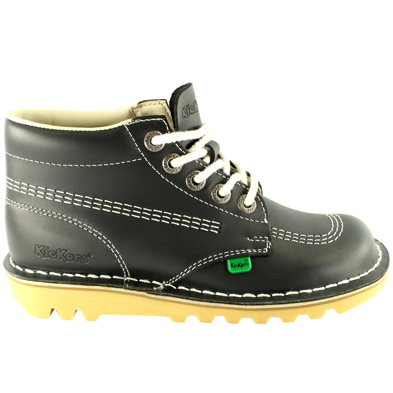 Kickers Unisex Kids Junior Kick Hi Leather Boots - Navy Size 13 | Waterproof School Shoes for Boys & Girls | Perfect for School, Outdoor Play & Winter Wear