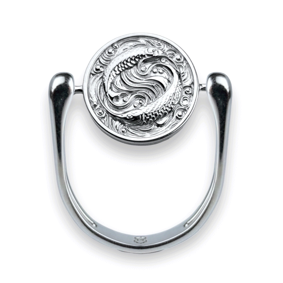 Stylish Silver Zodiac Fidget Ring for Anxiety Relief - Perfect for Stress Relief, Focus & Meditation | Astrology Jewelry Gift for Women & Men