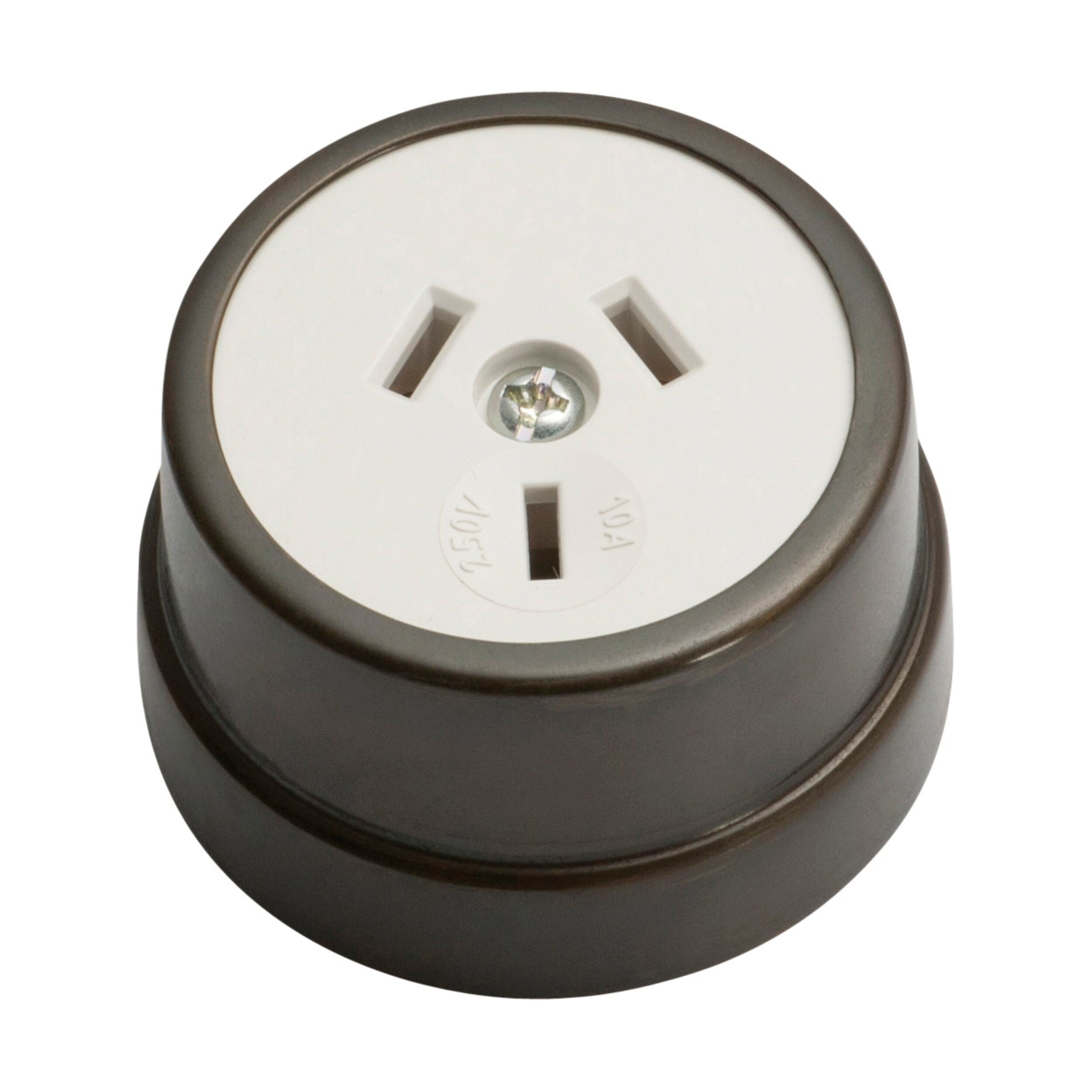 5555 Socket Traditional White Mechanism Antique Brass D50xP30mm - Perfect for Vintage Lighting Fixtures & Home Decor Restoration Projects