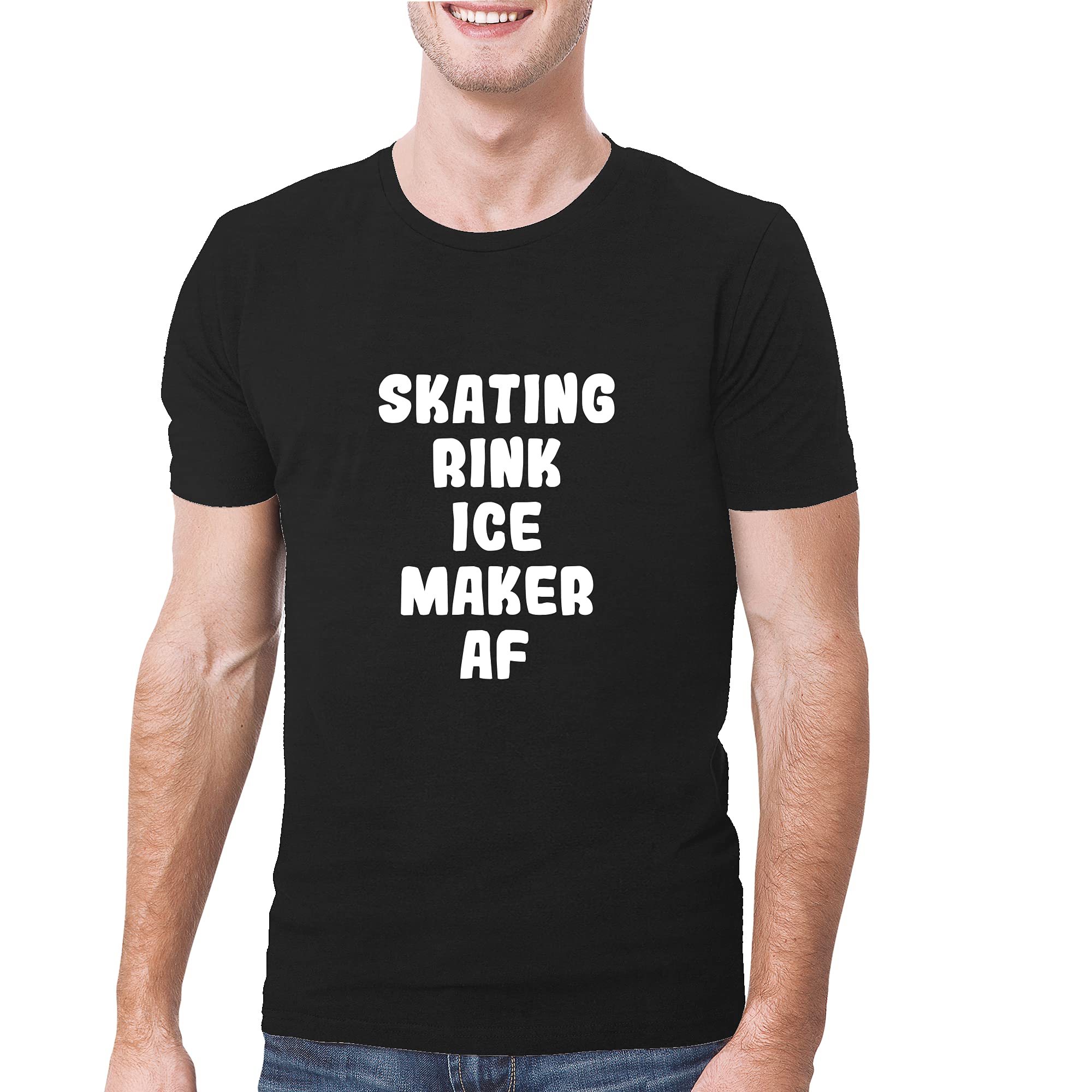 Premium Men's Soft & Comfortable AF Skating Rink Ice Maker T-Shirt - Perfect for Casual Wear, Sports & Outdoor Activities