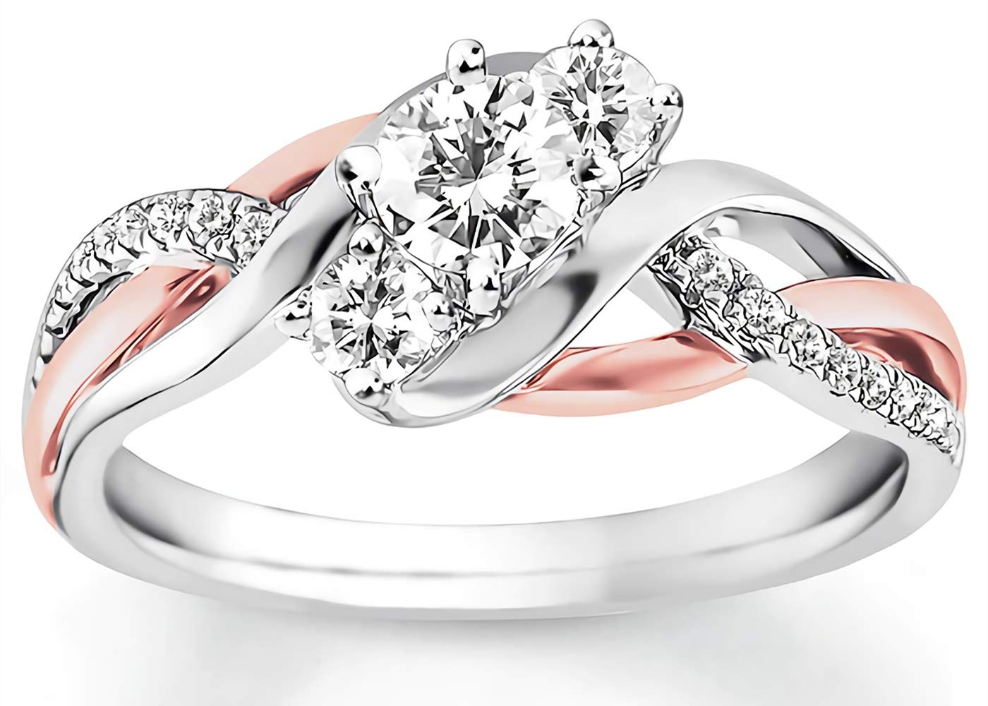 5/8 Carat (CTW) Moissanite Engagement Rings for Women - 10K/14K/18K Gold & Platinum Plated Silver Wedding Rings - Perfect for Proposals, Anniversaries & Special Occasions