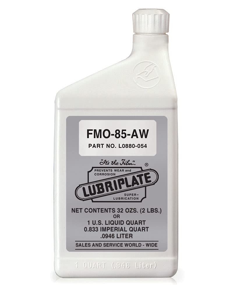Lubriplate L0880-054 FMO-85 AW Food Grade USP White Mineral Oil - Multi-Purpose Lubricant - 1 Quart (Pack of 12) - Ideal for Food Processing Equipment, Pharmaceutical Machinery & Industrial Applications