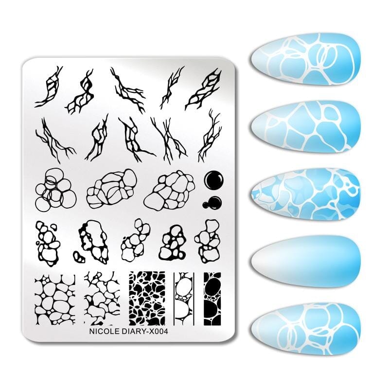 Rectangle Nail Stamping Plates - Professional Nail Art Design Kit for DIY Manicures | Perfect for Home Salon, Nail Artists & Beginners | Create Stunning Geometric Nail Designs
