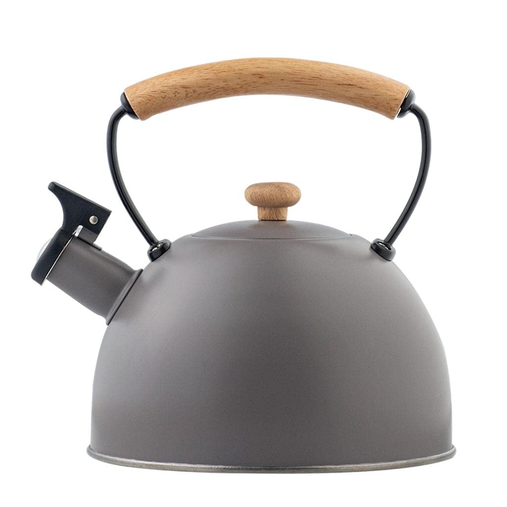 PETSOLA Stainless Steel Whistling Tea Kettle - 2.5L Stovetop Whistling Teapot for Gas & Electric Stoves - Perfect for Home, Camping & Hiking - Classic Tea Boiling Kettle for Tea Lovers & Outdoor Adventures