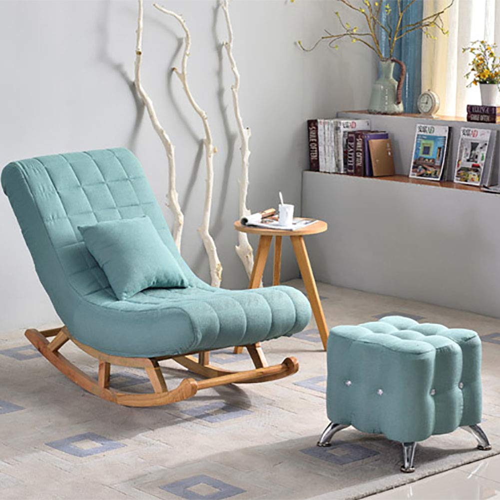 Soft Cotton Linen Ottoman Cube - Multi-Functional Footstool, Shoe Bench & Sofa Stool with Velvet Flannel Cover (Green) | Perfect for Living Room, Bedroom & Entryway Decor