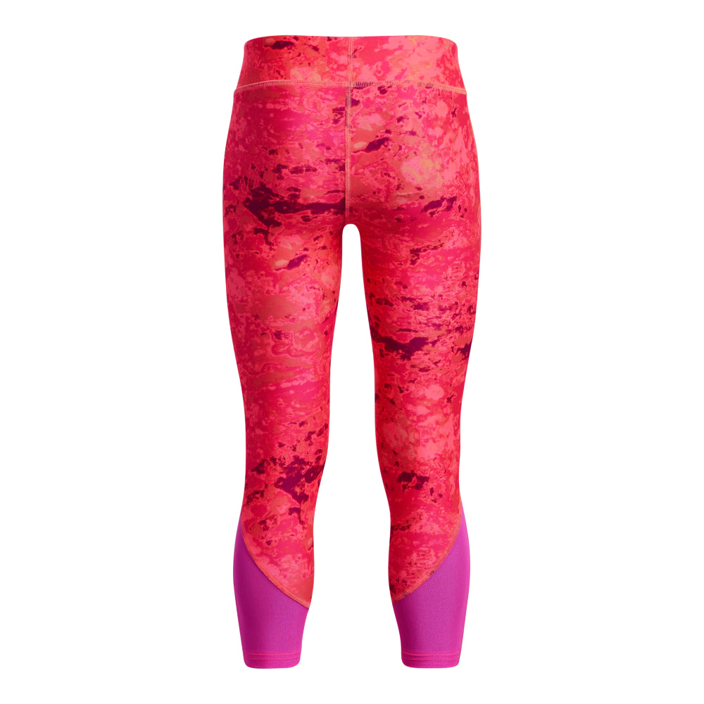 Under Armour HeatGear® Girls' Printed Ankle Leggings - Moisture-Wicking Workout Pants for Running, Yoga & Gym Training