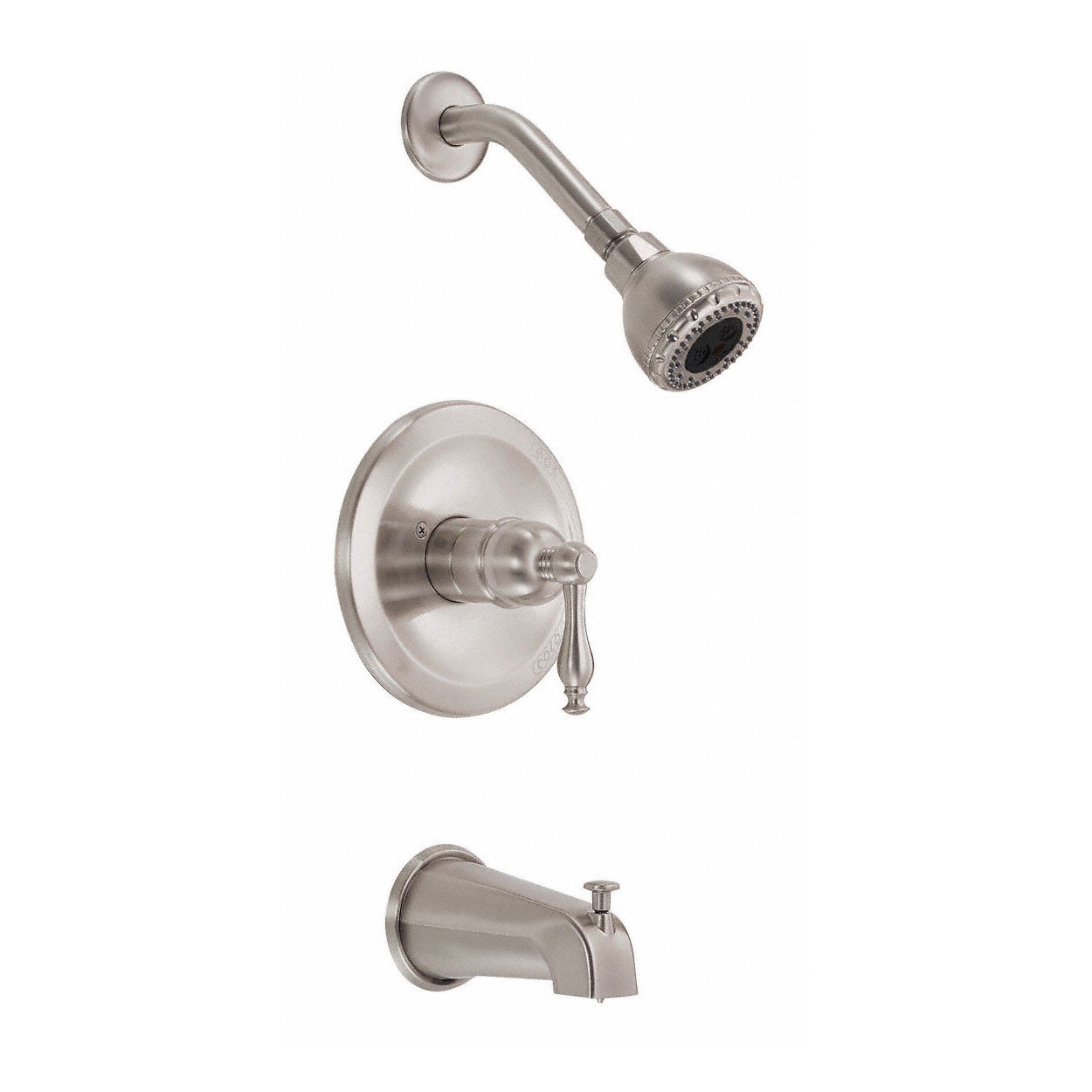 Danze Sheridan Brushed Nickel Single Handle Tub and Shower Faucet with Rough-in Valve - Perfect for Bathroom Renovation and Modern Home Upgrade