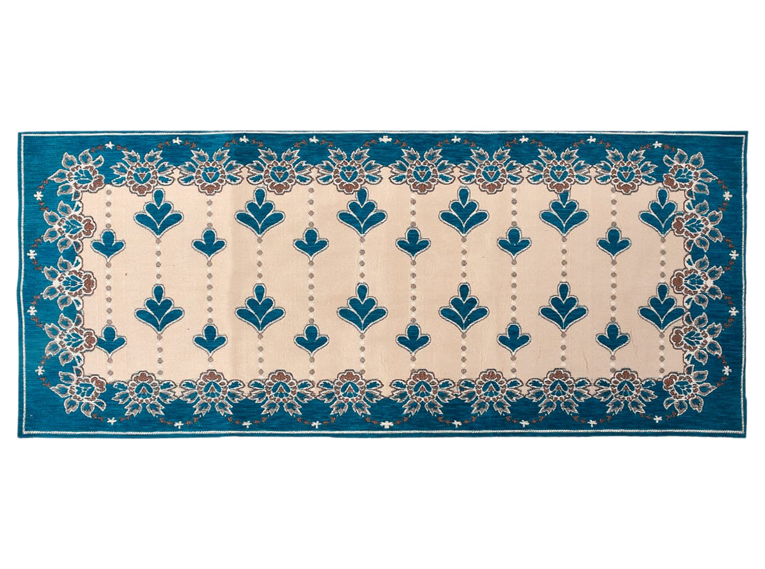 Kuber Industries Floral Print Cotton Table Runner - 18x72 Inches, Green, for Dining Table, Wedding Decor, Centerpiece, Dinner Parties & Everyday Use | Machine Washable & Wrinkle-Resistant | Perfect for Home, Restaurant & Event Decor