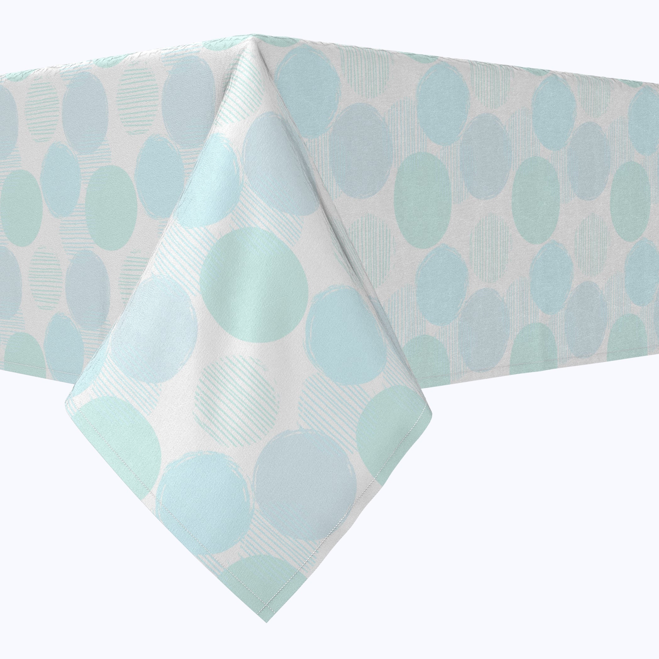 Blue Polka Dot Scribble Tablecloths - Waterproof & Washable Party Table Cover for Birthday, Wedding, Picnic & Outdoor Dining Decor