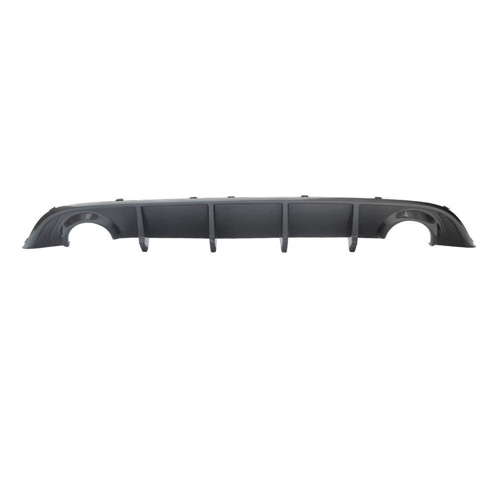 **FREEMOTOR802 Rear Bumper Diffuser for 2015-2023 Dodge Charger SRT | Carbon Fiber Print PP Rear Lip | Compatible with Round Exhaust Tips | Enhances Sporty Look & Aerodynamics**    *(Perfect for car enthusiasts looking to upgrade their Dodge Charger SRT’s rear styling and performance.)*