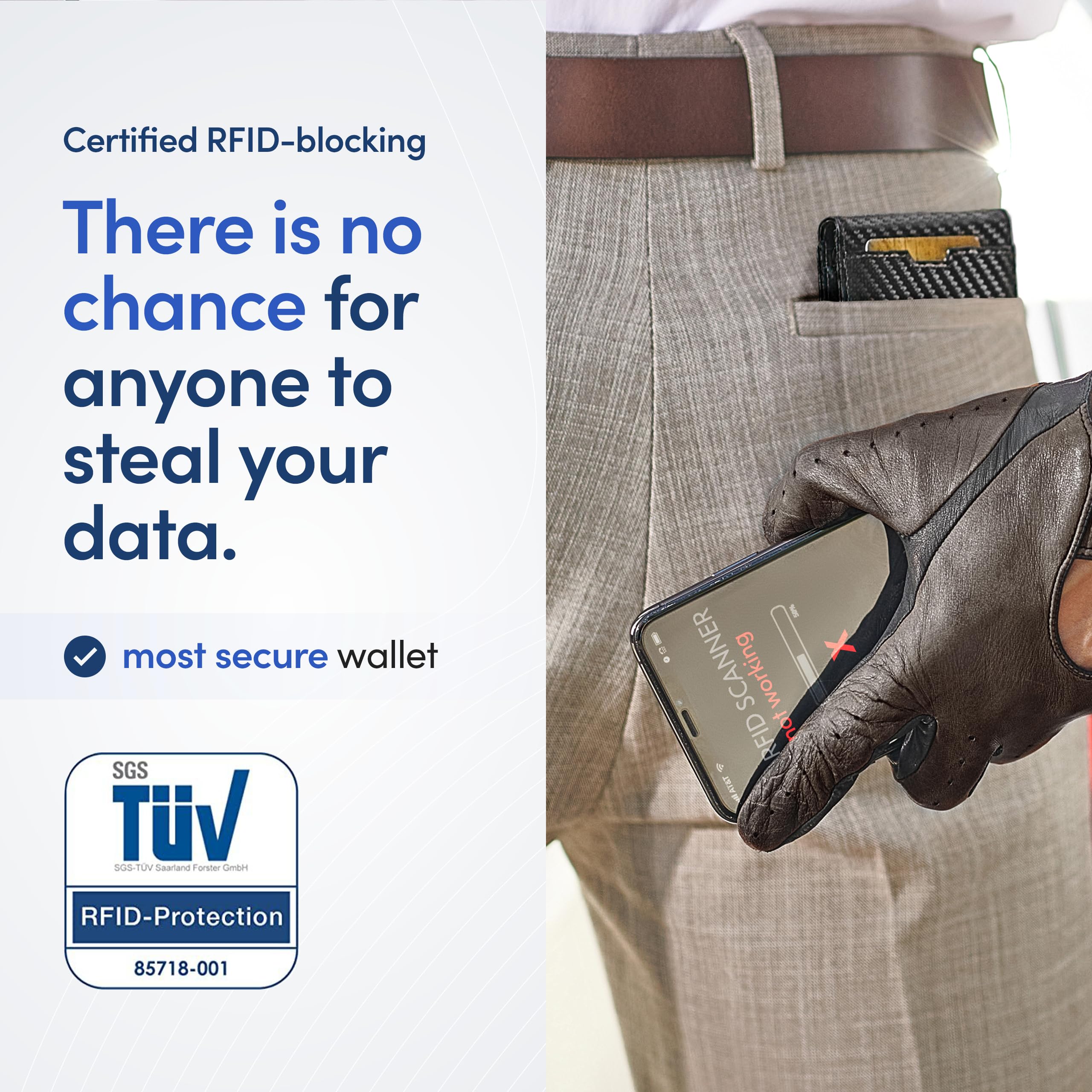 TRAVANDO Men's RFID Blocking Bifold Wallet with Money Clip & AirTag Holder - Slim Card Holder for Credit Cards & Cash - Perfect Gift for Dad, Husband, Boyfriend (Business, Travel, Everyday Carry)