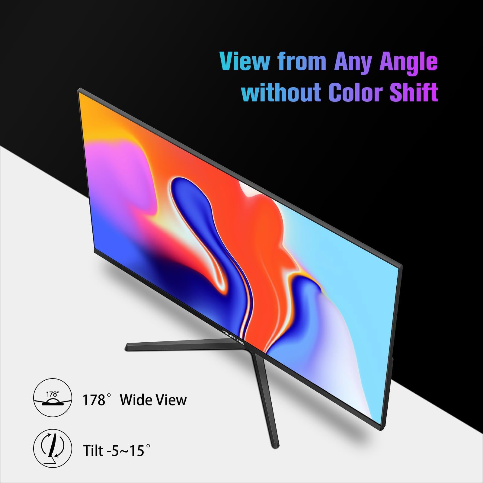 24 Inch FHD 1080P IPS Computer Monitor with 100Hz Refresh Rate, Built-in Speakers, HDMI & USB-C Ports - Ideal for Home Office, Gaming, and Multimedia (MF24X3 Includes USB-C Cable)