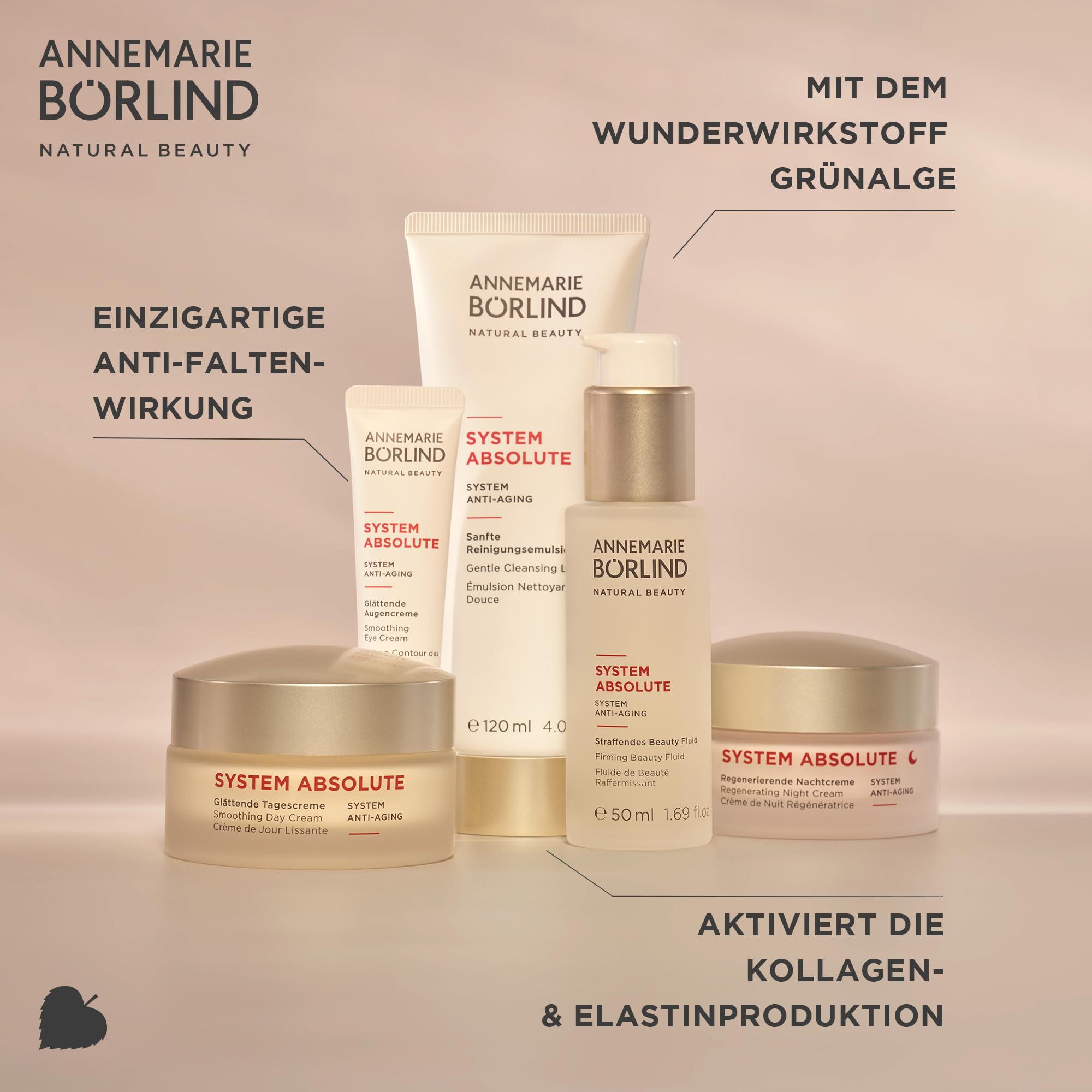 Annemarie Borlind System Absolute Anti-Aging Cleansing Lotion 120ml - Gentle Face Wash for Mature Skin, Wrinkle Reduction & Hydration | Perfect for Daily Skincare Routine & Nighttime Regimen
