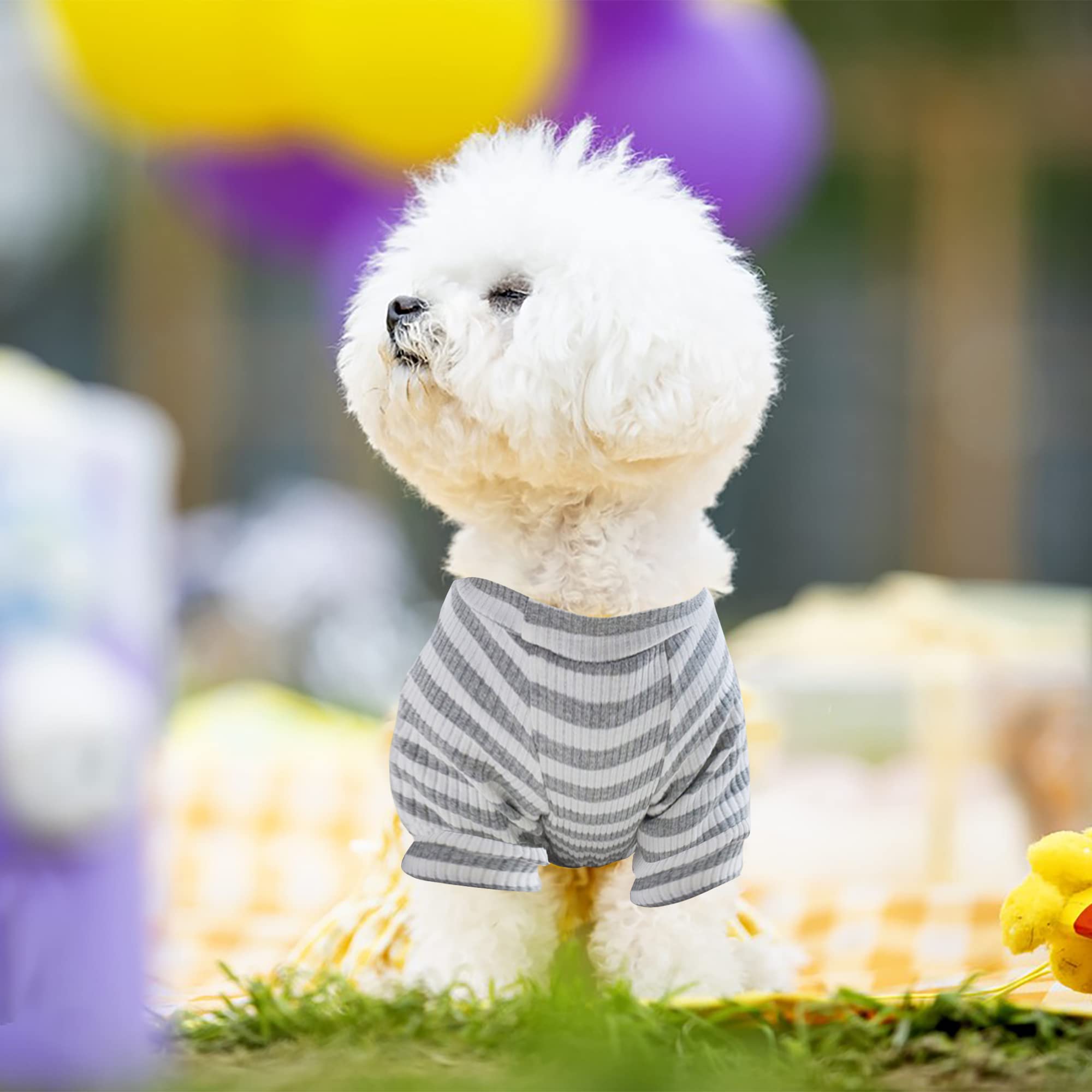 Small Dog Pajamas for Girls - Warm Long Sleeve Onesie Outfit for Puppy Playtime