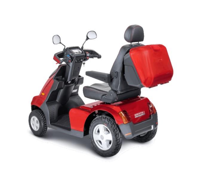 Afikim Afiscooter S4 4-Wheel Electric Mobility Scooter for Adults & Seniors - Lightweight, Foldable, Silver - Ideal for Shopping, Travel & Outdoor Activities