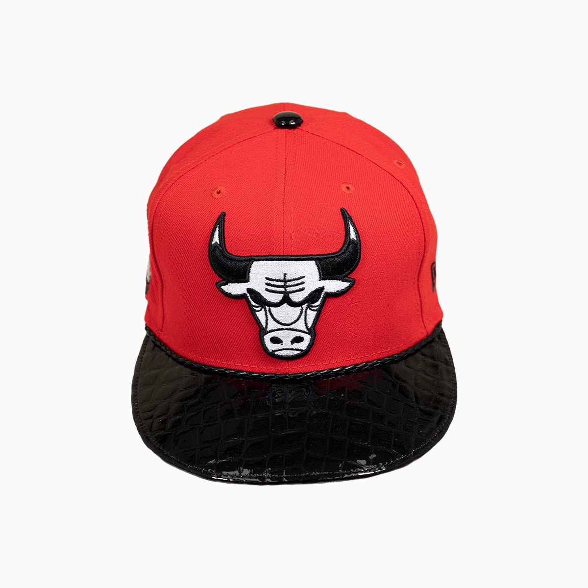 Breyer's Buck 50 Chicago Bulls NBA Snapback Hat with Genuine Leather Visor - Perfect for Basketball Games, Streetwear Fashion & Sports Fans