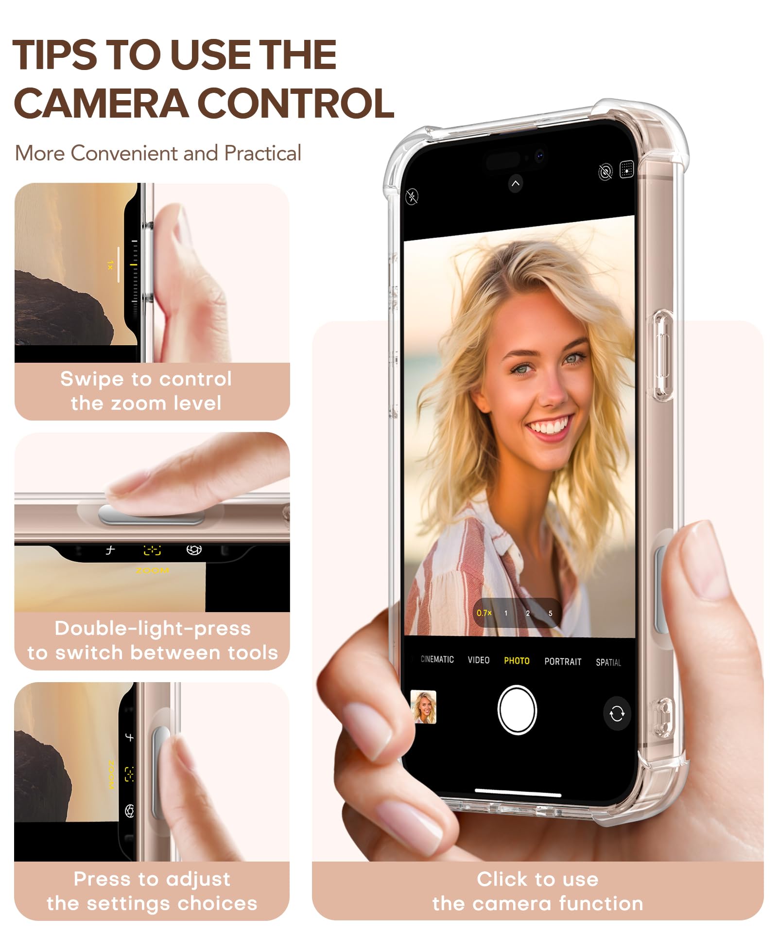 GVIEWIN iPhone 16 Pro Case 6.3