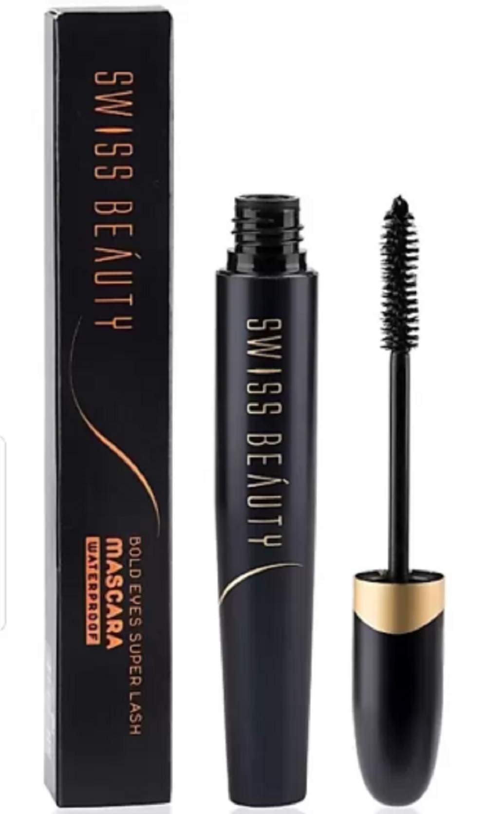 Swiss Beauty Bold Eye Super Lash Waterproof Mascara 7.5ml - Black Volumizing & Lengthening Mascara for Dramatic Lashes | Perfect for Daytime, Night Out & Special Occasions