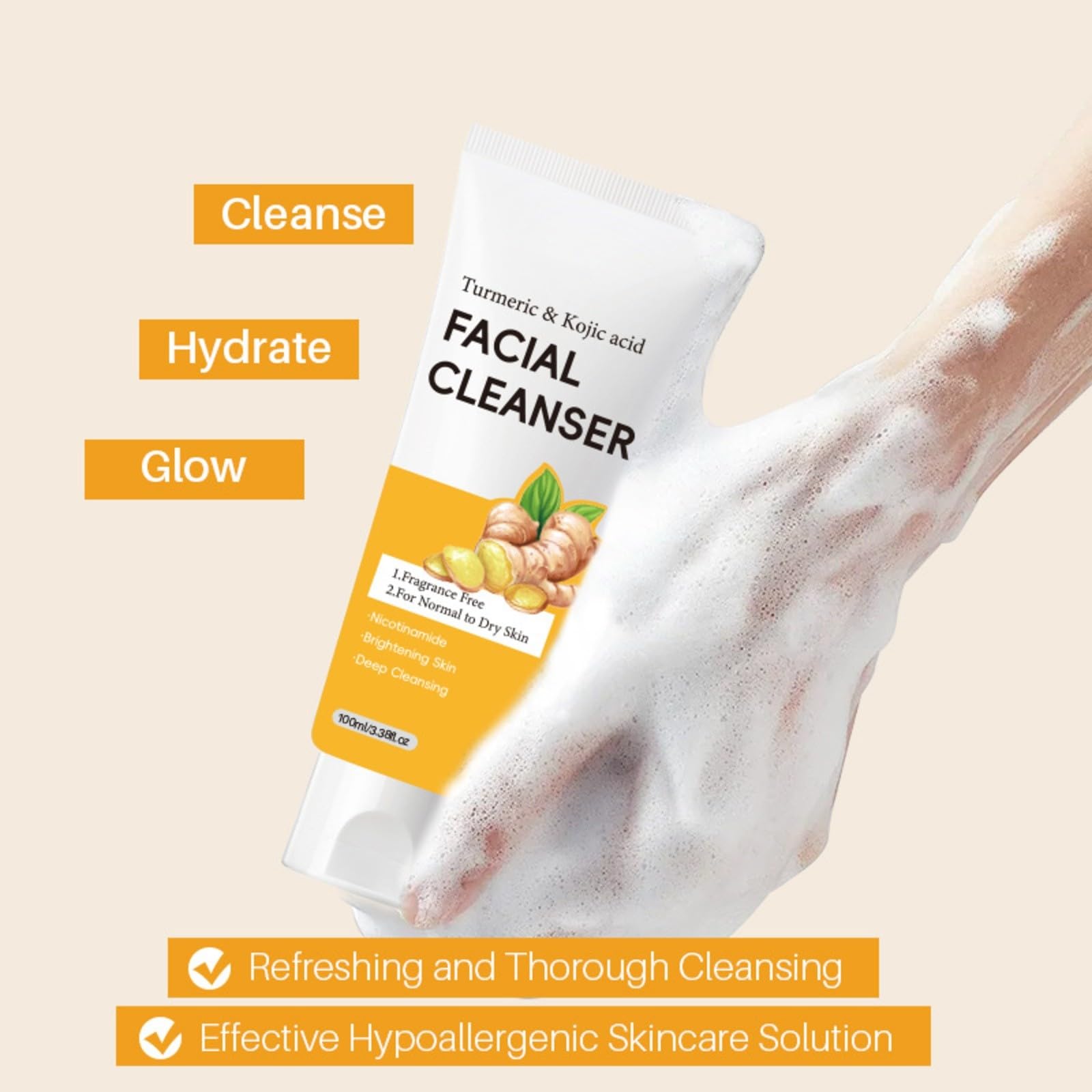 Korean Classic Purifying Face Cleanser - Deep Cleansing Foam for Dry Skin | Soft, Smooth & Hydrated Skin Care | Perfect for Morning & Night Routine