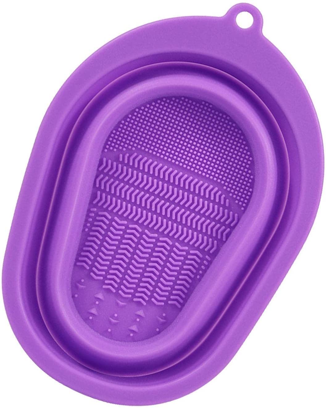 Premium Silicone Makeup Brush Cleaning Mat - Foldable Portable Scrubber Pad & Bowl for Cosmetics, Sponges, Powder Puffs | Multi-Color 2-Pack | Perfect for Home & Travel Makeup Brush Care