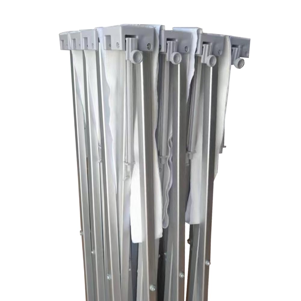 8'x8' Portable Aluminum Pop Up Display Stand - Lightweight Tension Fabric Backdrop Booth Frame for Trade Shows, Events & Exhibitions - Collapsible with Carrying Bag (Stand Only) | Perfect for Outdoor Markets, Retail Displays & Brand Promotions
