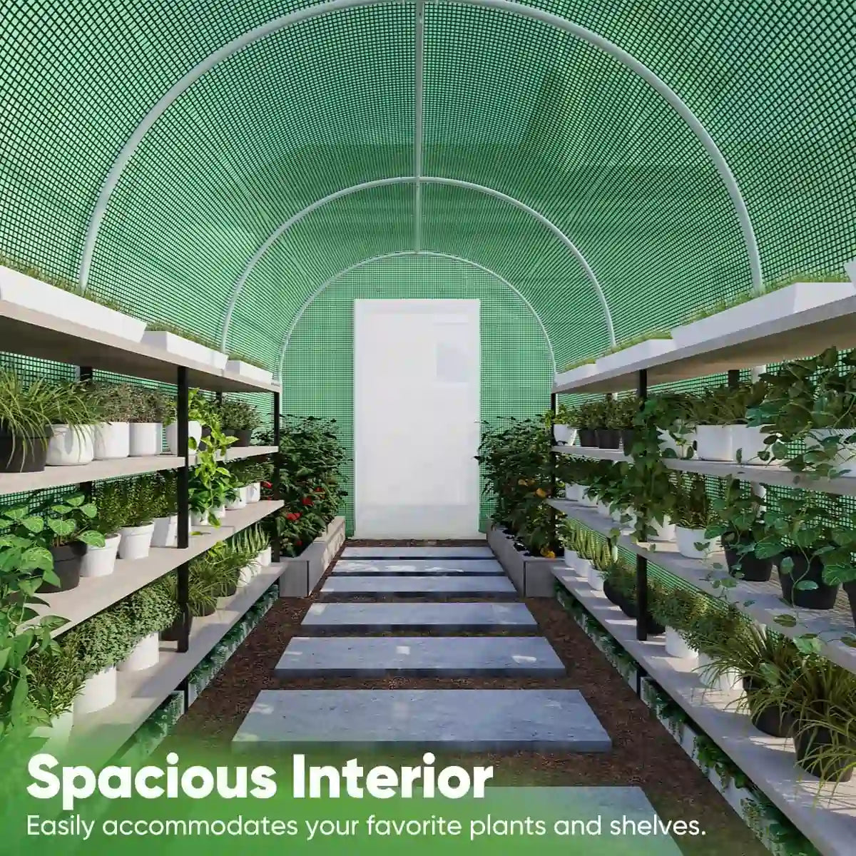 12' x 7' x 7' Walk-in Tunnel Greenhouse for Gardening, Plant Protection & Year-Round Growing - Perfect for Backyards, Small Farms & Urban Gardening