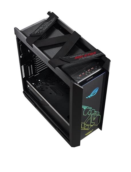 ASUS ROG Strix Helios GX601 RGB Gaming PC Case - Mid-Tower E-ATX Compatible with USB 3.1, Tempered Glass Side Panel, Aluminum/Steel Build & 4 Pre-Installed Fans | Perfect for High-End Gaming Rigs, Streaming Setups & Custom Water Cooling Systems (Black)
