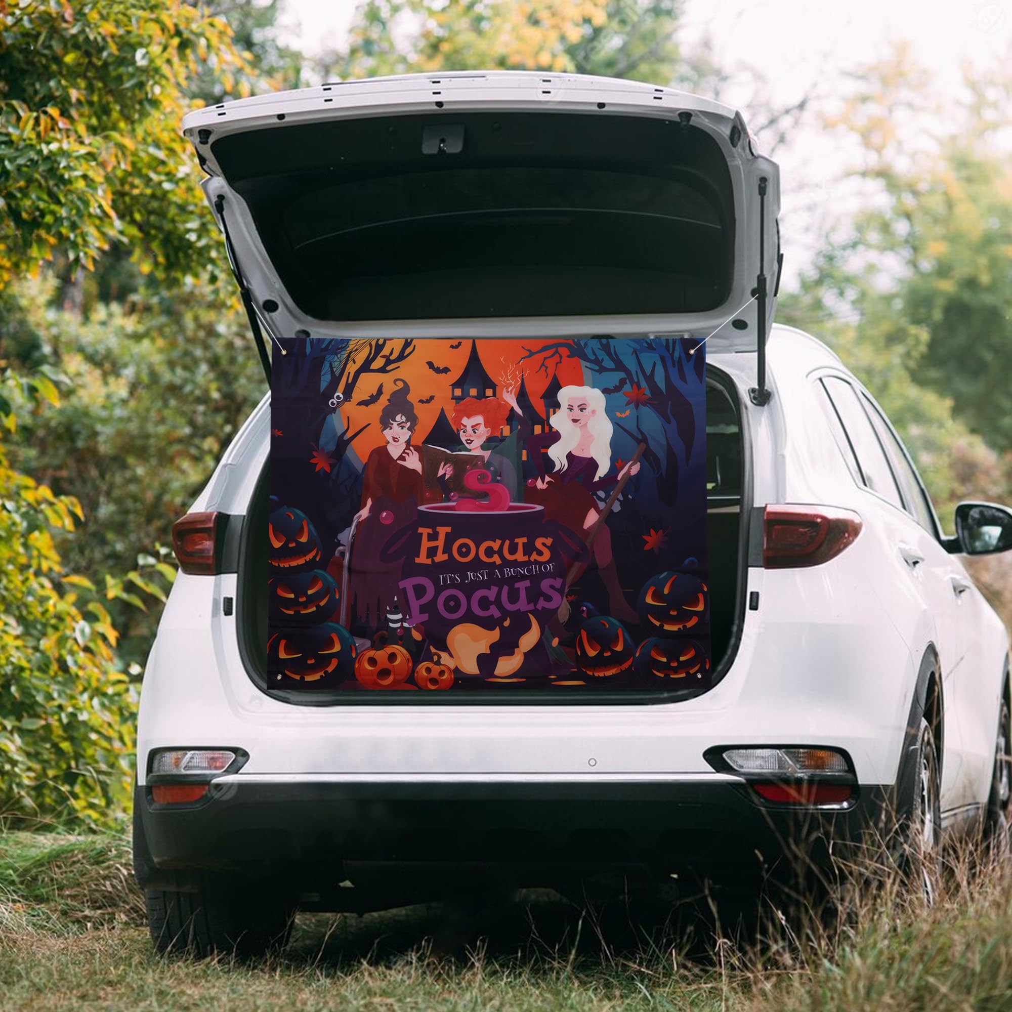 Halloween Car Decorations Kit - SUV Banner & Waterproof Archway for Outdoor Party