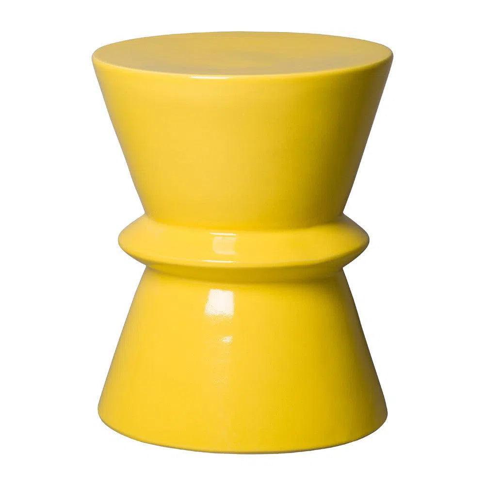 18 Inch Waterproof Ceramic Garden Stool - Durable Outdoor Patio Furniture for Garden, Poolside, and Backyard Decor