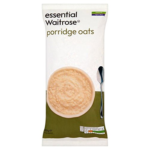 Essential Waitrose Porridge Oats 500g | Organic Rolled Oatmeal for Breakfast | Healthy & Nutritious | Perfect for Overnight Oats, Smoothie Bowls & Baking
