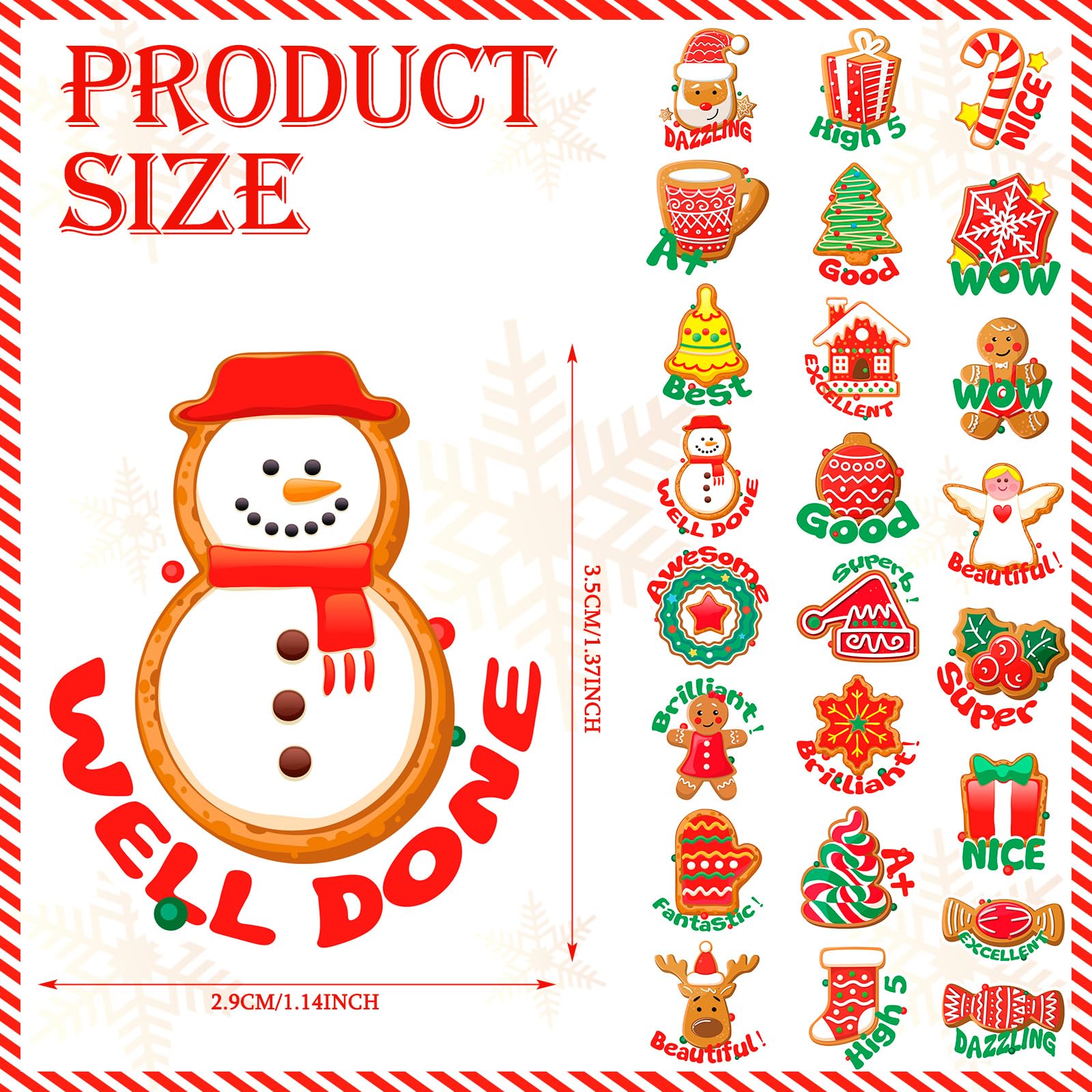 300 Pcs Christmas Scratch and Sniff Stickers for Kids - Xmas Scented Motivational Stickers, Holiday Teacher Reward Stickers, Classroom Incentives & Positive Stickers for Students (24 Styles) - Perfect for Classroom Gifts, Party Favors & Holiday Activities
