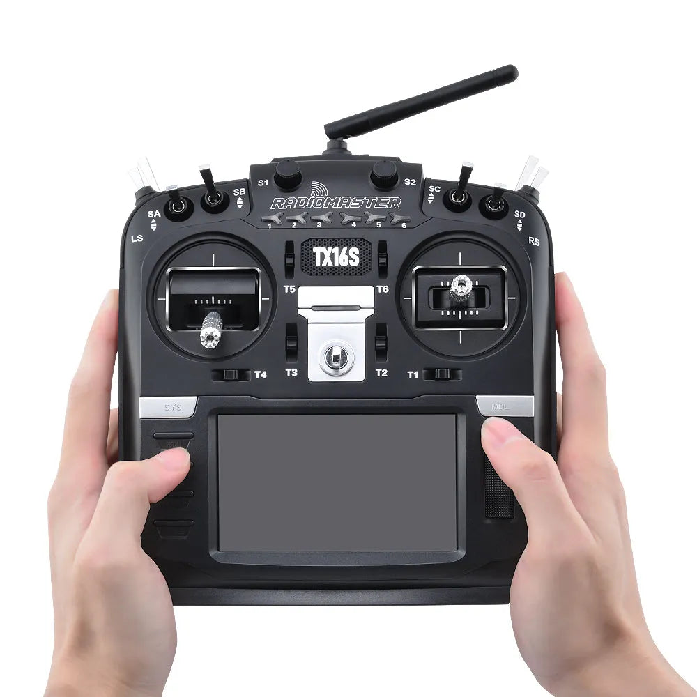 RadioMaster TX16S Hall Sensor Gimbals 2.4GHz 16CH Multi-Protocol OpenTX Transmitter with TBS MicroTX V2 - Perfect for FPV Drones, RC Planes & Helicopters
