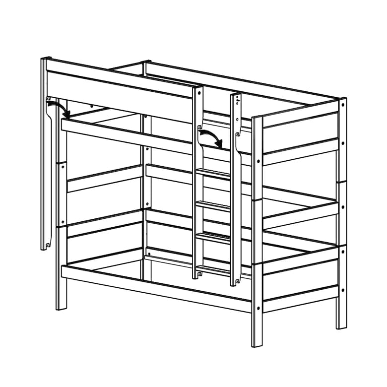 Heavy Duty Bunk Bed Ladder with Non-Slip Steps - Replacement Bunk Bed Ladder Parts for Kids & Adults - Perfect for Loft Beds, Treehouses, and Dorm Rooms