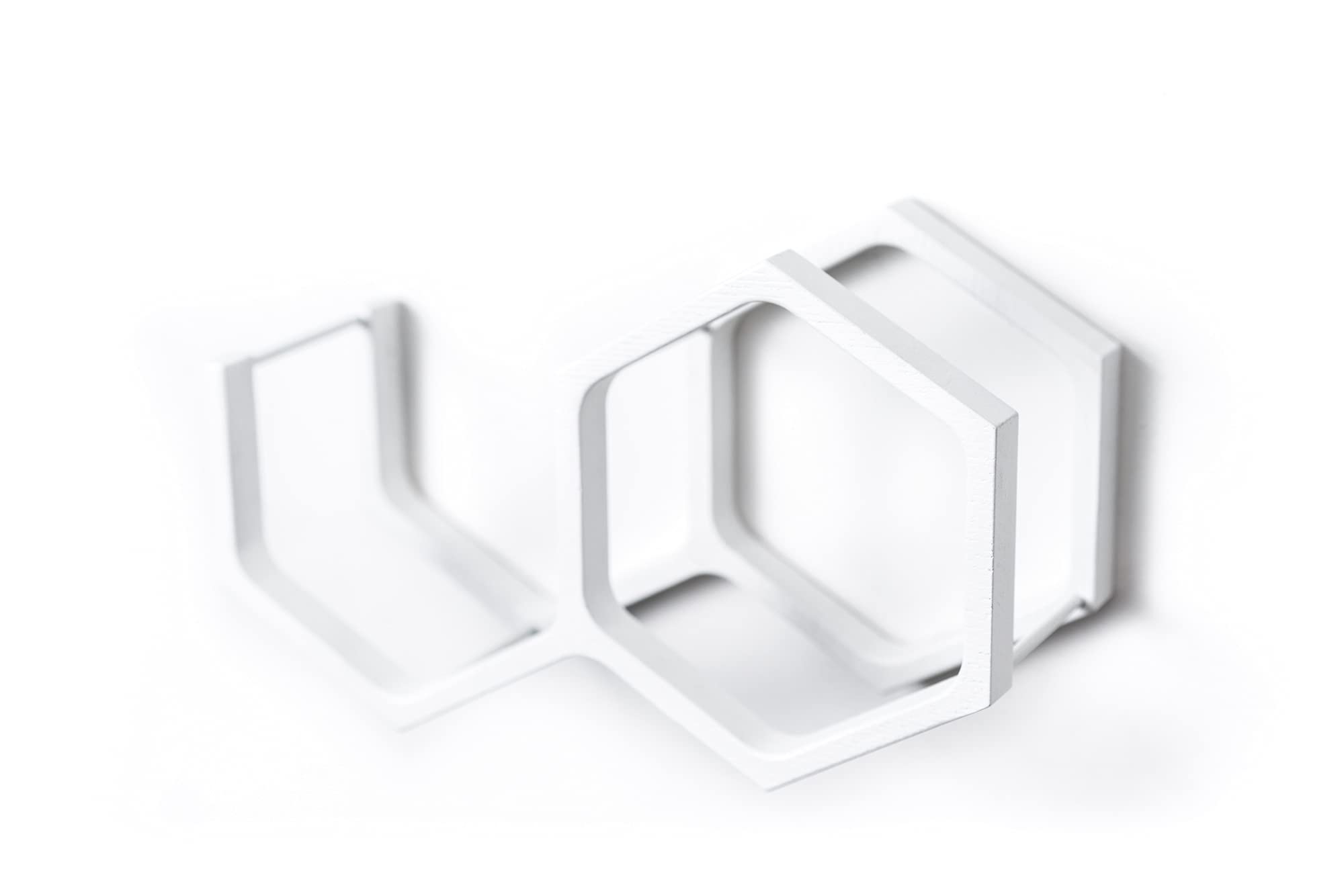 Honeycomb Wood Toilet Paper Holder - Bathroom Tissue Storage Shelf - White - Perfect for Small Bathrooms, Powder Rooms & Vanities