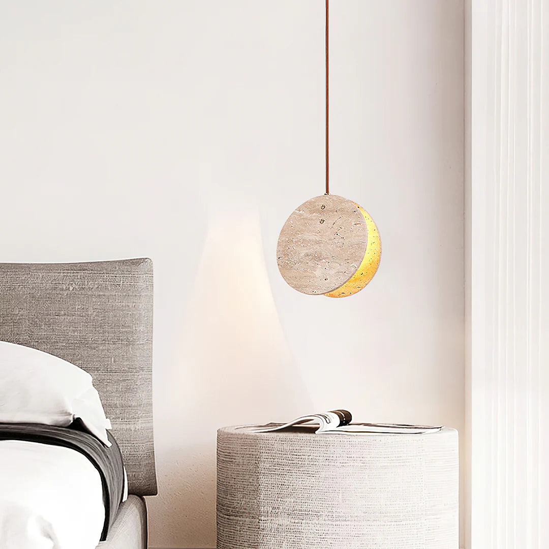 Modern Round Pendant Lamp - Elegant Hanging Ceiling Light Fixture for Living Room, Bedroom & Dining Room | Dimmable LED Lighting for Home Decor & Interior Design