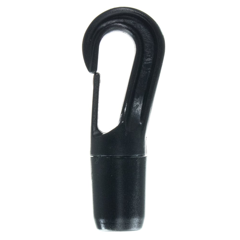 Paracord Planet Black Shock Bungie Cord Hook - Heavy Duty Elastic Bungee Cord with Hooks for Resistance Bands, Exercise Equipment, Camping Gear & Outdoor Activities