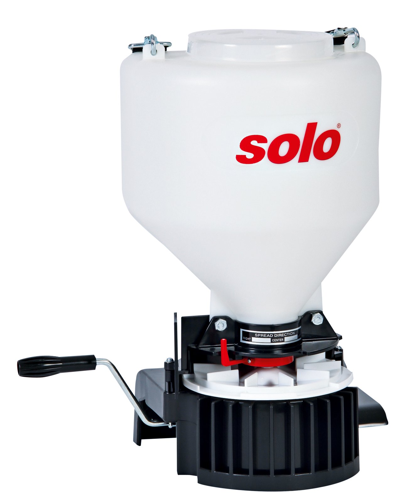 SOLO 421S 20-Pound Capacity Portable Chest-Mount Spreader with Comfortable Cross-Shoulder Strap - White - Ideal for Landscaping, Gardening, and Fertilizer Spreading