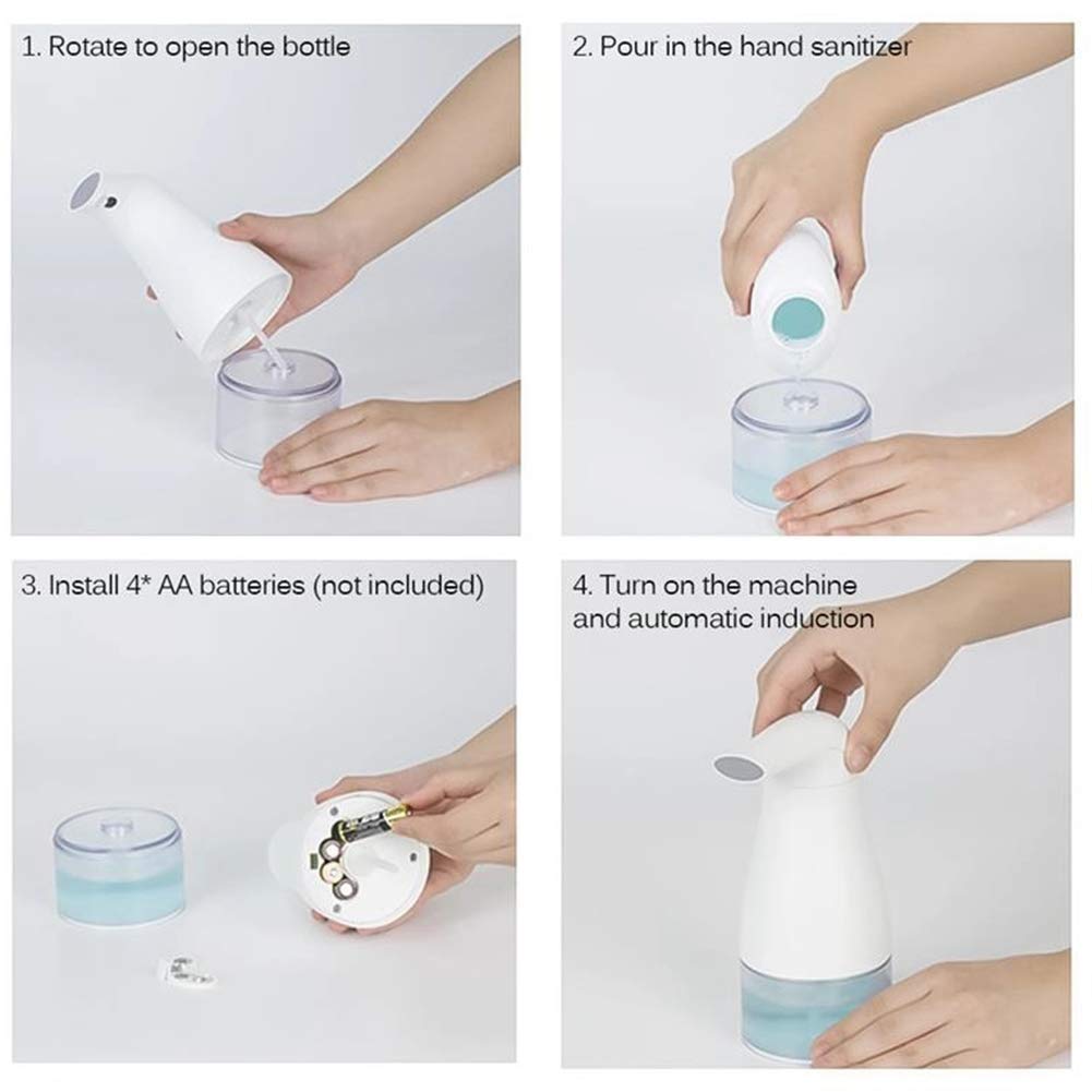 Automatic Touchless Foam Soap Dispenser - Smart Induction Hand Sanitizer Machine for Home & Office, Wall Mount or Countertop Soap Dispenser with 500ml Capacity - Perfect for Bathroom, Kitchen, Restaurant and Public Spaces