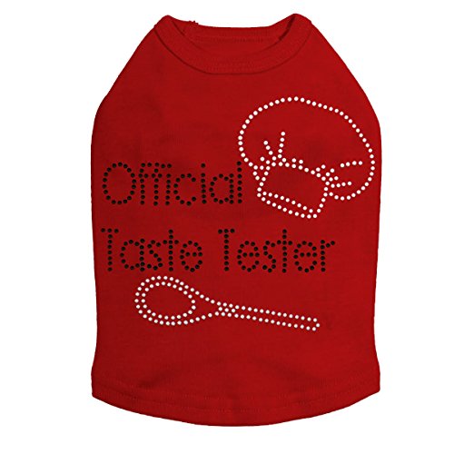 Official Taste Tester Dog Shirt 4XL Red - Funny Pet Costume for Halloween, Parties & Photo Shoots
