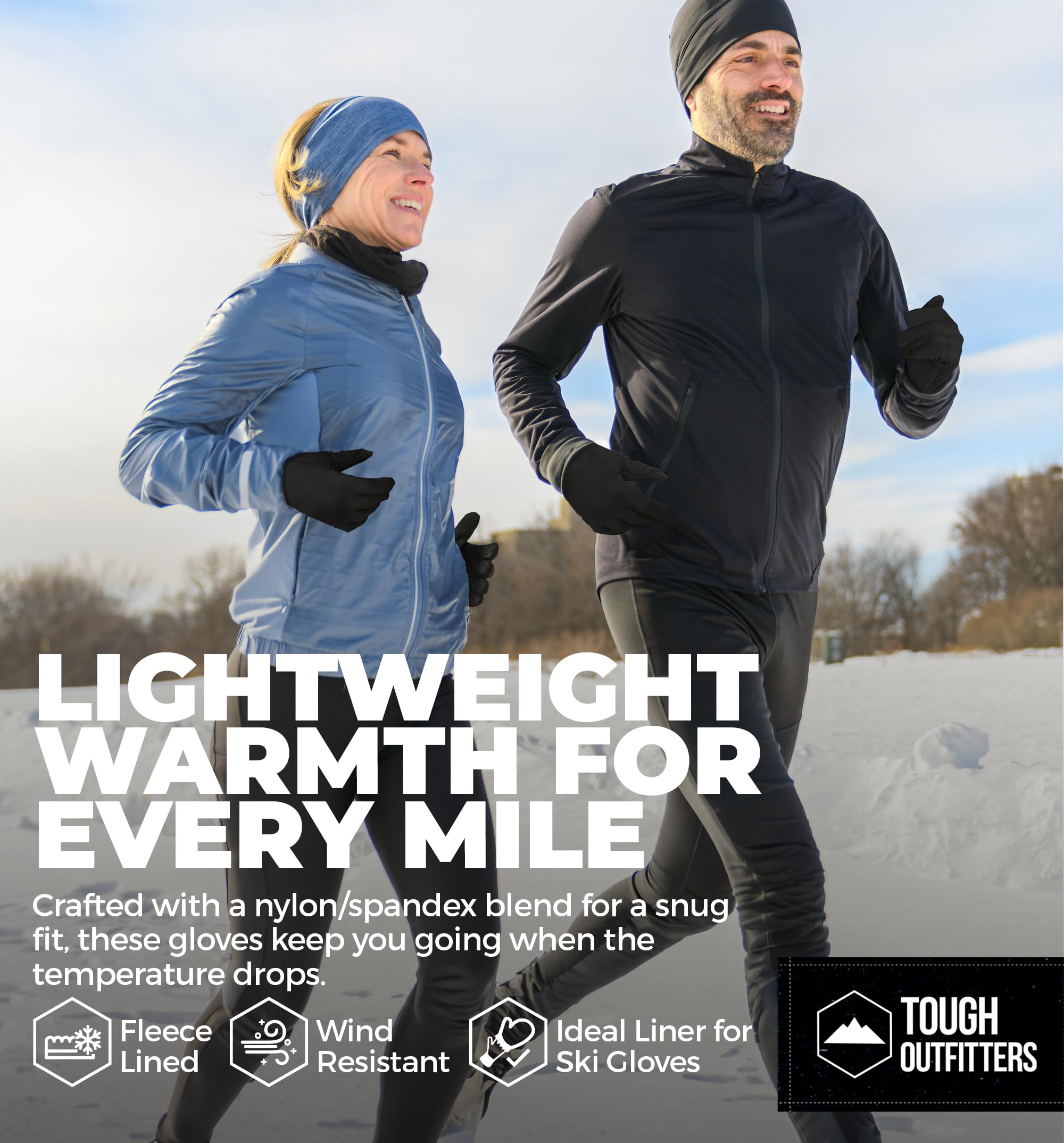 Best Winter Running Gloves for Men & Women - Touchscreen Compatible, Lightweight Hiking Gloves - Perfect for Outdoor Activities, Jogging & Cold Weather Sports