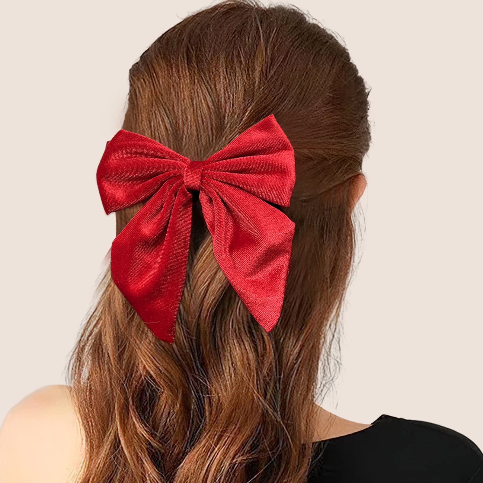 Velvet Hair Bows for Women & Girls - Alligator Clip Hair Accessories for Parties & School