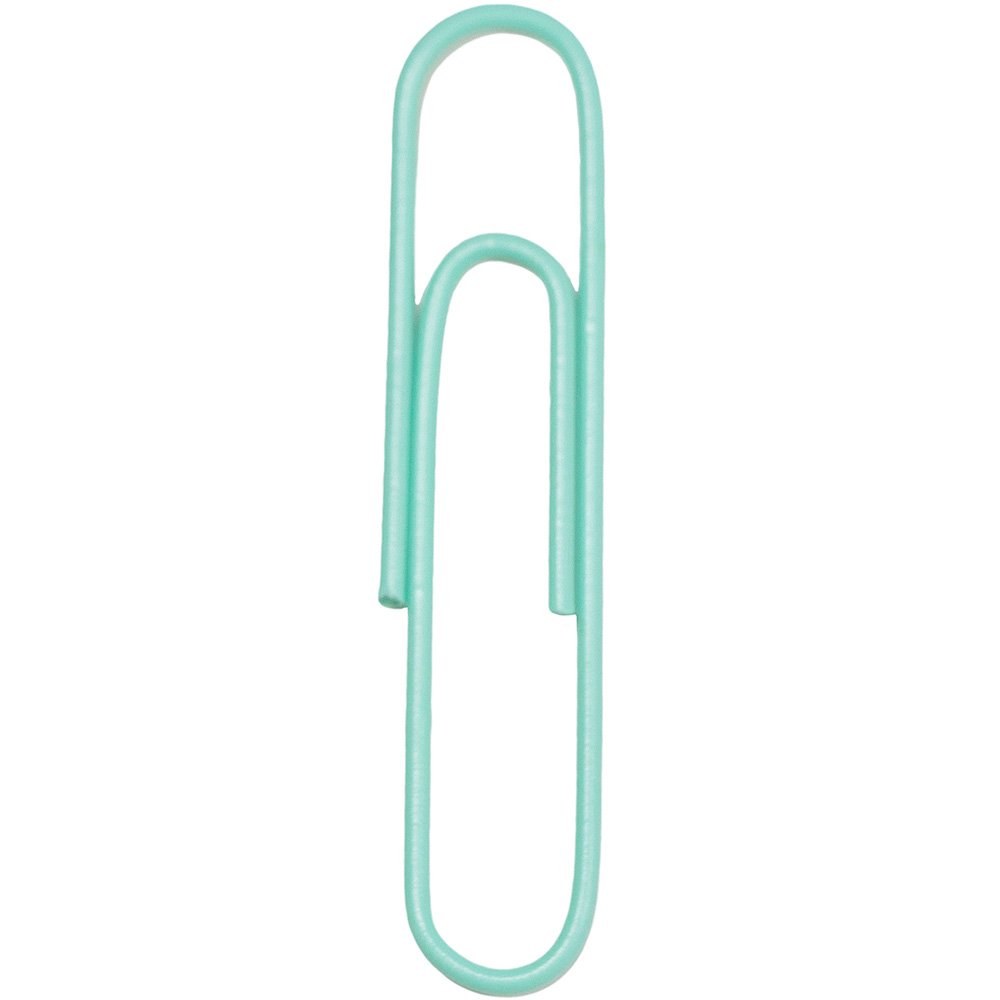 Jumbo Teal Paper Clips - 75 Pack Bulk Colored Paperclips for Office, School, Crafting & Document Organization