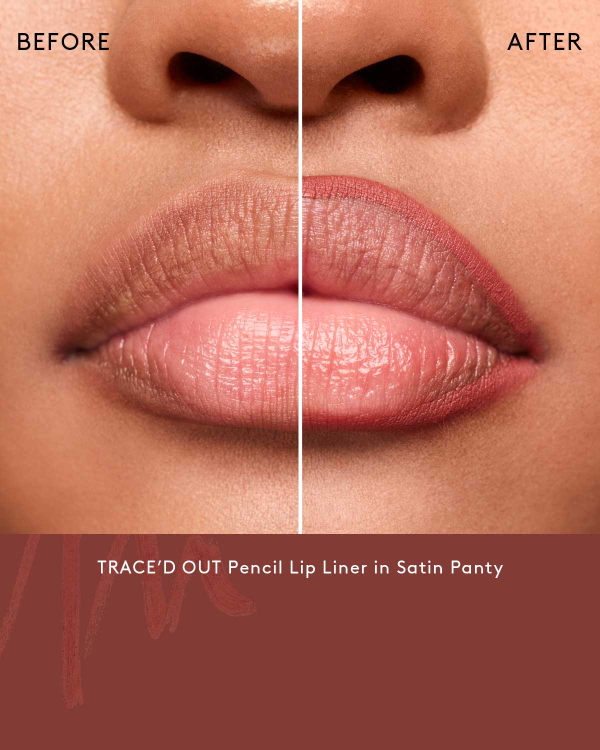 Trace'd Out Longwear Waterproof Pencil Lip Liner - Satin Panty | Smudge-Proof Lip Contour for All-Day Wear | Perfect for Date Night, Parties & Professional Makeup Looks