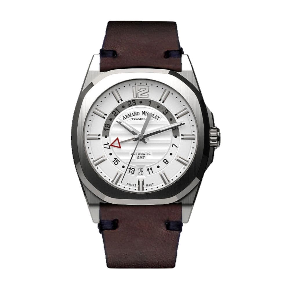 ARMAND NICOLET A663AAA AG MA4660AA Men's Luxury Automatic Watch with Genuine Calf Leather Strap - Perfect for Business, Formal Events & Everyday Wear